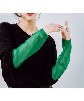 【レプシィム ローリーズファーム/LEPSIM LOWRYS FARM】の袖切り替えプルオーバー 人気、トレンドファッション・服の通販 founy(ファニー) ファッション Fashion レディースファッション Fashion for Women トップス・カットソー Cut & Sew Tops カジュアルプルオーバー・ニットトップス Pullovers & Knit Tops / Casual Pullovers カットソー Cut and Sewn Top シアー Sheer, See-Through チュール Tulip, Tulip Motif ベスト Vest, Waistcoat 夏 Summer |ID:prp329100004584802