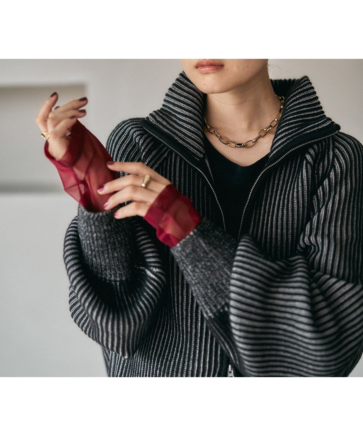 【レプシィム ローリーズファーム/LEPSIM LOWRYS FARM】の【累計販売数5万枚突破】袖切り替えプルオーバー インテリア・キッズ・メンズ・レディースファッション・服の通販 founy(ファニー) 　ファッション　Fashion　レディースファッション　Fashion for Women　トップス・カットソー　Cut & Sew Tops　カジュアルプルオーバー・ニットトップス　Pullovers & Knit Tops / Casual Pullovers　カットソー　Cut and Sewn Top　シアー　Sheer, See-Through　チュール　Tulip, Tulip Motif　ベスト　Vest, Waistcoat　夏　Summer　ブラック×ボルドー36|ID: prp329100004584802 ipo3291000000036159839