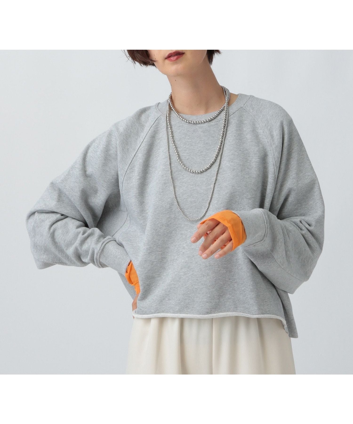 【レプシィム ローリーズファーム/LEPSIM LOWRYS FARM】の【累計販売数5万枚突破】袖切り替えプルオーバー インテリア・キッズ・メンズ・レディースファッション・服の通販 founy(ファニー) 　ファッション　Fashion　レディースファッション　Fashion for Women　トップス・カットソー　Cut & Sew Tops　カジュアルプルオーバー・ニットトップス　Pullovers & Knit Tops / Casual Pullovers　カットソー　Cut and Sewn Top　シアー　Sheer, See-Through　チュール　Tulip, Tulip Motif　ベスト　Vest, Waistcoat　夏　Summer　ブラック×オレンジ46|ID: prp329100004584802 ipo3291000000036159844