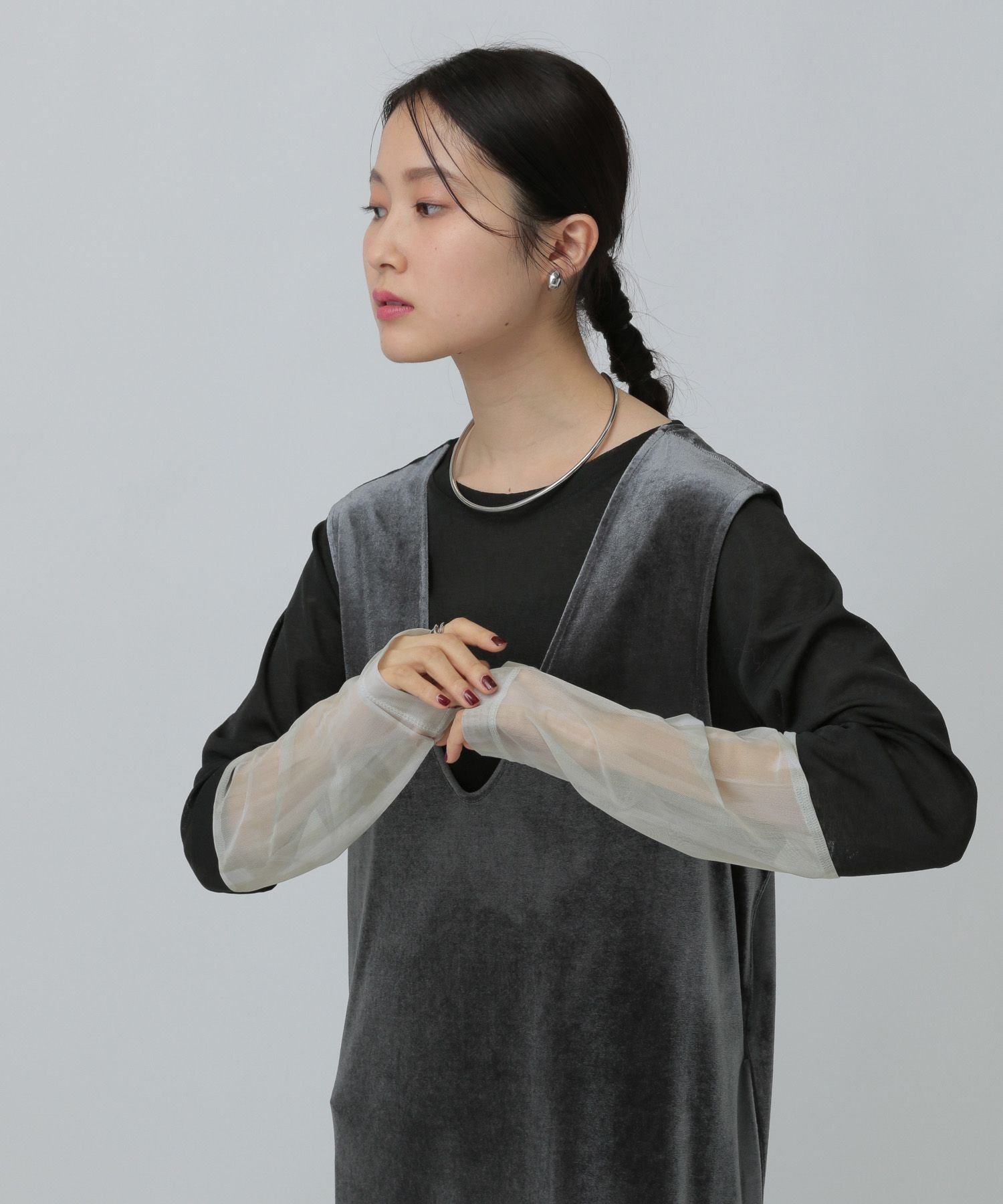 【レプシィム ローリーズファーム/LEPSIM LOWRYS FARM】の【累計販売数5万枚突破】袖切り替えプルオーバー インテリア・キッズ・メンズ・レディースファッション・服の通販 founy(ファニー) 　ファッション　Fashion　レディースファッション　Fashion for Women　トップス・カットソー　Cut & Sew Tops　カジュアルプルオーバー・ニットトップス　Pullovers & Knit Tops / Casual Pullovers　カットソー　Cut and Sewn Top　シアー　Sheer, See-Through　チュール　Tulip, Tulip Motif　ベスト　Vest, Waistcoat　夏　Summer　ブラック×ぼかし51|ID: prp329100004584802 ipo3291000000036159851