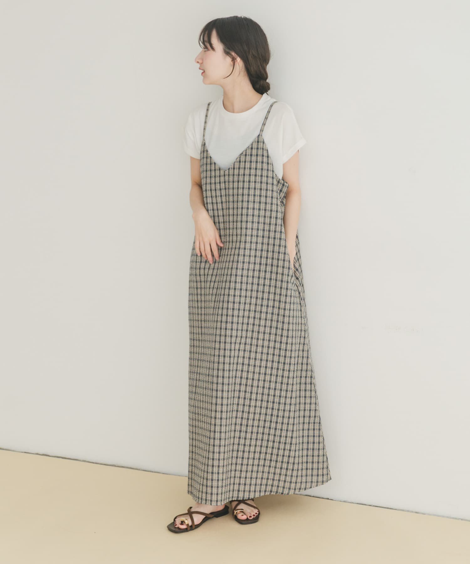【アイテムズアーバンリサーチ/ITEMS URBAN RESEARCH】のキャミワンピースセット インテリア・キッズ・メンズ・レディースファッション・服の通販 founy(ファニー) 　ファッション　Fashion　レディースファッション　Fashion for Women　ワンピース　Dresses　キャミソールワンピース　Camisole Dresses　2025年　2025　2025春夏・S/S　Spring/Summer 2025 SS25　インナー　Innerwear　キャミワンピース　Cami Dress, Slip Dress　チェック　Check, Plaid, Tartan　夏　Summer　S/S・春夏　SS, Spring/Summer, Warm Season　CHK|ID: prp329100004584807 ipo3291000000033634560