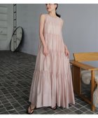 【アニュアンス/anuans】のテンセルリッチオーガンティアードワンピース PINK BEIGE|ID:prp329100004584831