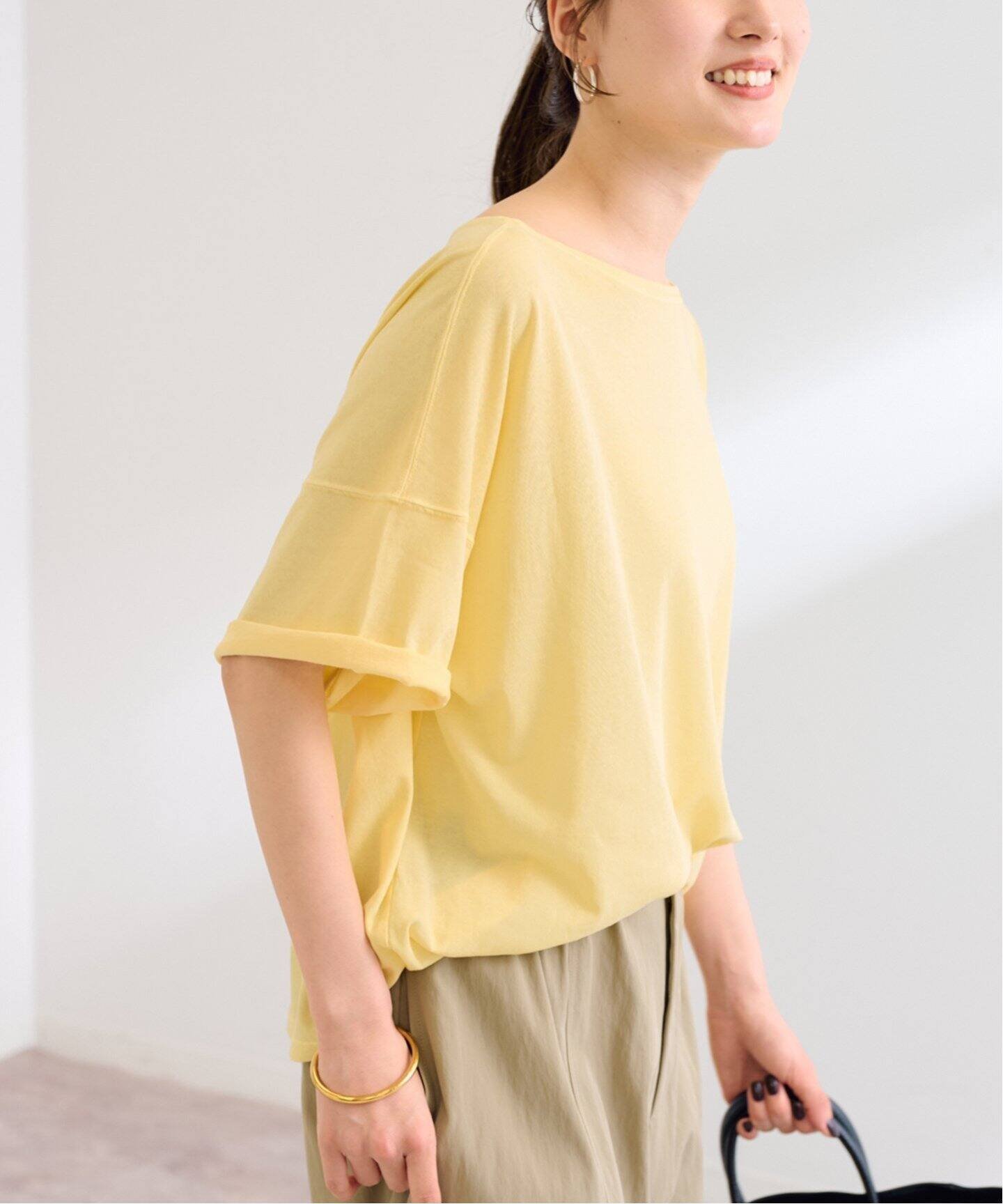 【フレームワーク/FRAMeWORK】の≪追加≫ドライタッチコットンS/S-Tee2 インテリア・キッズ・メンズ・レディースファッション・服の通販 founy(ファニー) 　ファッション　Fashion　レディースファッション　Fashion for Women　イエロー　Yellow　ユーズド　Used, Vintage-Look　再入荷　Restock / Back in Stock　半袖　Short Sleeve, Half Sleeve　夏　Summer　S/S・春夏　SS, Spring/Summer, Warm Season　イエロー A|ID: prp329100004584845 ipo3291000000032728082