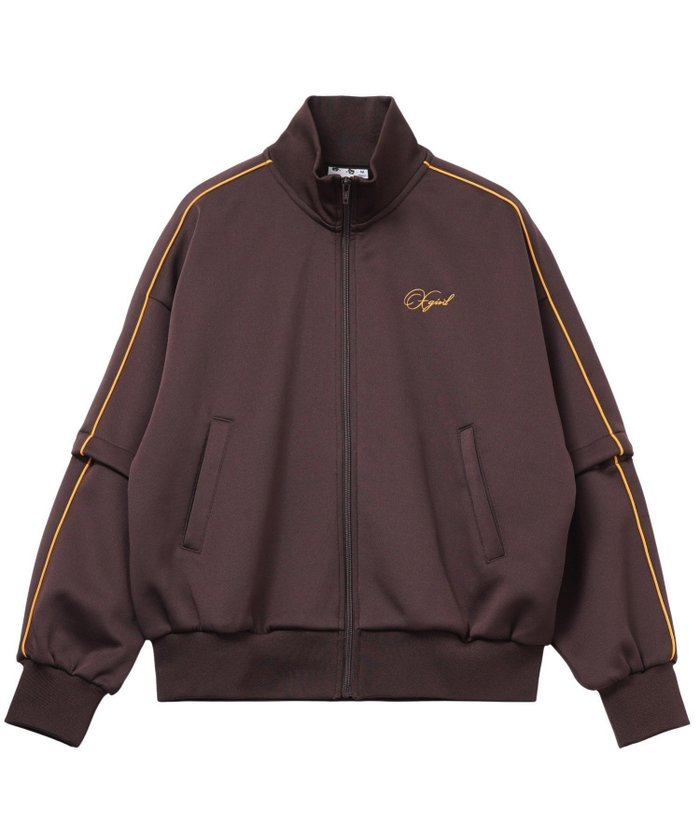 【エックスガール/X-girl】のPENCIL SCRIPT LOGO 2WAY TRACK JACKET インテリア・キッズ・メンズ・レディースファッション・服の通販 founy(ファニー) https://founy.com/ ファッション Fashion レディースファッション Fashion for Women アウター Coat / Outerwear Collection レディースジャケット・軽アウター Jackets ジャケット Jacket, Outerwear パーカー Hoodie, Parka ミニスカート Mini Skirt, Short Skirt ロング Long, Long-Length ワンポイント One Point, Statement Accent 今季 This Season, Current Season 半袖 Short Sleeve, Half Sleeve 旅行 Travel A/W・秋冬 Autumn/Winter 長袖 Long Sleeve, Full Sleeve |ID: prp329100004584849 ipo3291000000032504844