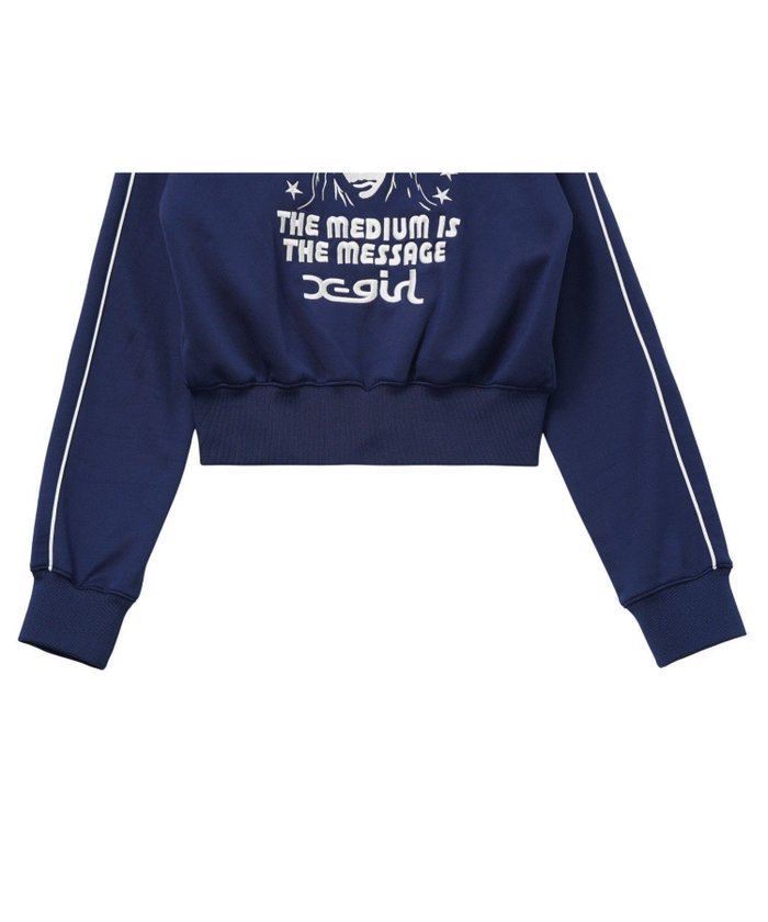 【エックスガール/X-girl】のSTAR AND FACE COMPACT TRACK JACKET インテリア・キッズ・メンズ・レディースファッション・服の通販 founy(ファニー) https://founy.com/ ファッション Fashion レディースファッション Ladies' Fashion Online アウター Coat Outerwear ジャケット Jackets おすすめ Recommend グラフィック Graphic コンパクト Compact ショート Short ジャケット Jacket ジャージ Jersey パーカー Hoodie フロント Front ロング Long ワンポイント One Point 定番 Standard 旅行 Travel A/W・秋冬 Aw・Autumn/Winter・Fw・Fall-Winter 長袖 Long Sleeve |ID: prp329100004584850 ipo3291000000032504862
