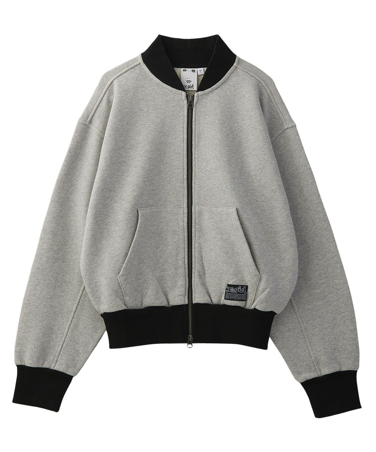 【エックスガール/X-girl】のZIP UP SWEAT BLOUSON X-girl 人気、トレンドファッション・服の通販 founy(ファニー) 　ファッション　Fashion　レディースファッション　Fashion for Women　アウター　Coat / Outerwear Collection　ブルゾンジャケット・スポーティアウター　Blouson Jackets　トップス・カットソー　Cut & Sew Tops　レディースパーカー・カジュアルフーディー　Casual Hoodies & Sweatshirts　スウェット・クルーネックトップス　Sweatshirts & Crewnecks / Relaxed Fit Sweat Tops　シンプル　Simple, Minimal　スウェット / スエット　Sweatshirt, Sweatwear　パーカー　Hoodie, Parka　ブルゾン　Blouson, Bomber Jacket　ポケット　Pocket, Pocket Detail　ルーズ　Loose, Oversized　ロング　Long, Long-Length　ワンポイント　One Point, Statement Accent　旅行　Travel　A/W・秋冬　Autumn/Winter　長袖　Long Sleeve, Full Sleeve　 other-1|ID: prp329100004584853 ipo3291000000032504874