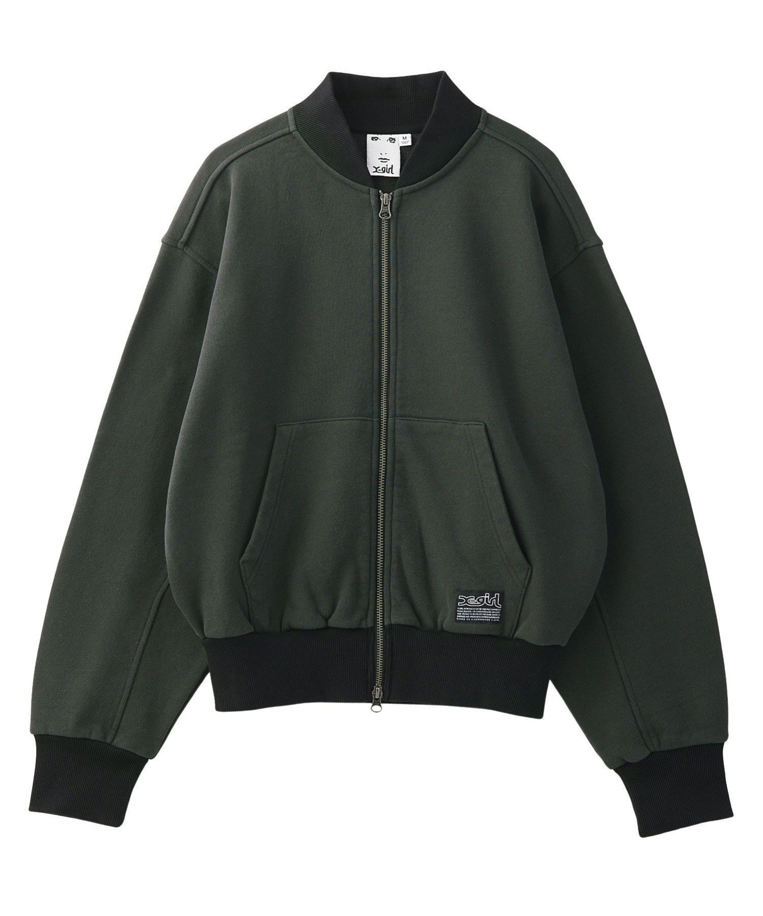 【エックスガール/X-girl】のZIP UP SWEAT BLOUSON X-girl インテリア・キッズ・メンズ・レディースファッション・服の通販 founy(ファニー) 　ファッション　Fashion　レディースファッション　Fashion for Women　アウター　Coat / Outerwear Collection　ブルゾンジャケット・スポーティアウター　Blouson Jackets　トップス・カットソー　Cut & Sew Tops　レディースパーカー・カジュアルフーディー　Casual Hoodies & Sweatshirts　スウェット・クルーネックトップス　Sweatshirts & Crewnecks / Relaxed Fit Sweat Tops　シンプル　Simple, Minimal　スウェット / スエット　Sweatshirt, Sweatwear　パーカー　Hoodie, Parka　ブルゾン　Blouson, Bomber Jacket　ポケット　Pocket, Pocket Detail　ルーズ　Loose, Oversized　ロング　Long, Long-Length　ワンポイント　One Point, Statement Accent　旅行　Travel　A/W・秋冬　Autumn/Winter　長袖　Long Sleeve, Full Sleeve　CHARCOAL|ID: prp329100004584853 ipo3291000000032504878