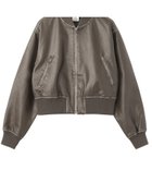 【エックスガール/X-girl】のDISTRESSED FAUX LEATHER COMPACT BLOUSON 人気、トレンドファッション・服の通販 founy(ファニー) ファッション Fashion レディースファッション Ladies' Fashion Online アウター Coat Outerwear ブルゾン Blouson/Jackets おすすめ Recommend コンパクト Compact ショート Short ジャケット Jacket デニム Denim メタル Metal 旅行 Travel 長袖 Long Sleeve thumbnail BROWN|ID: prp329100004584856 ipo3291000000032504906