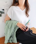 【その他のブランド/Other】のVネック フレンチスリーブ ニットソー トップス オフホワイト|ID: prp329100004584869 ipo3291000000032567070