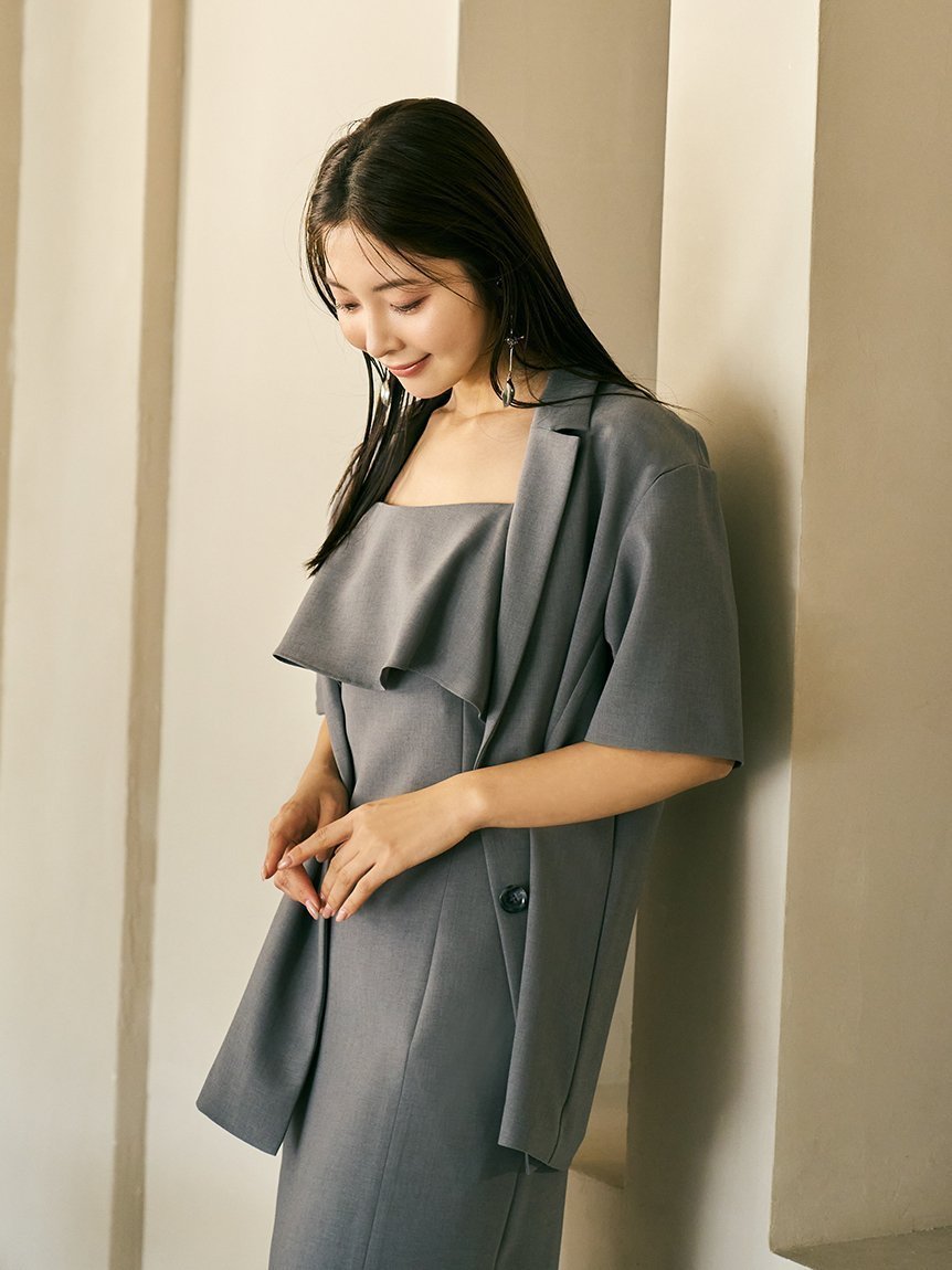 【フレイ アイディー/FRAY I.D】のハーフスリーブジャケット/ウォッシャブル・防シワ 人気、トレンドファッション・服の通販 founy(ファニー) 　ファッション　Fashion　レディースファッション　Ladies' Fashion Online　アウター　Coat Outerwear　ジャケット　Jackets　おすすめ　Recommend　ジャケット　Jacket　スリーブ　Sleeve　セットアップ　Set Up　ハーフ　Half　ポケット　Pocket　モダン　Modern　リネン　Linen　夏　Summer　 other-1|ID: prp329100004584873 ipo3291000000032505154