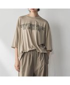 【メイソングレイ/MAYSON GREY】の前後ドッキングロゴTシャツ≪洗濯機で洗える≫ 人気、トレンドファッション・服の通販 founy(ファニー) ファッション Fashion レディースファッション Fashion for Women トップス・カットソー Cut & Sew Tops シャツ・ブラウス・オフィスカジュアル Elegant Blouses & Button-Ups ロングTシャツ・Tシャツ Longline T-Shirts & Tees 洗える Machine Washable カットソー Cut and Sewn Top ドッキング Docking, Mixed Material バランス Balance, Style Balance ボトム Bottoms, Lower Wear 夏 Summer thumbnail カーキ|ID: prp329100004584876 ipo3291000000033222653