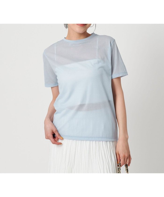 【ビューティ&ユース ユナイテッドアローズ/BEAUTY&YOUTH / UNITED ARROWS】のコットンナイロン天竺 シアー クルーネック ショートスリーブTシャツ インテリア・キッズ・メンズ・レディースファッション・服の通販 founy(ファニー) https://founy.com/ ファッション Fashion レディースファッション Fashion for Women トップス・カットソー Cut & Sew Tops シャツ・ブラウス・オフィスカジュアル Elegant Blouses & Button-Ups ロングTシャツ・Tシャツ Longline T-Shirts & Tees インナー Innerwear サロペット Overalls, Salopette シアー Sheer, See-Through ショート Short, Short Length ジャケット Jacket, Outerwear スリーブ Sleeve, Long Sleeve / Short Sleeve トレンド Trend, Trending Now 人気 Popular, Best Seller 半袖 Short Sleeve, Half Sleeve 定番 Standard, Basic Item |ID: prp329100004584894 ipo3291000000032730684
