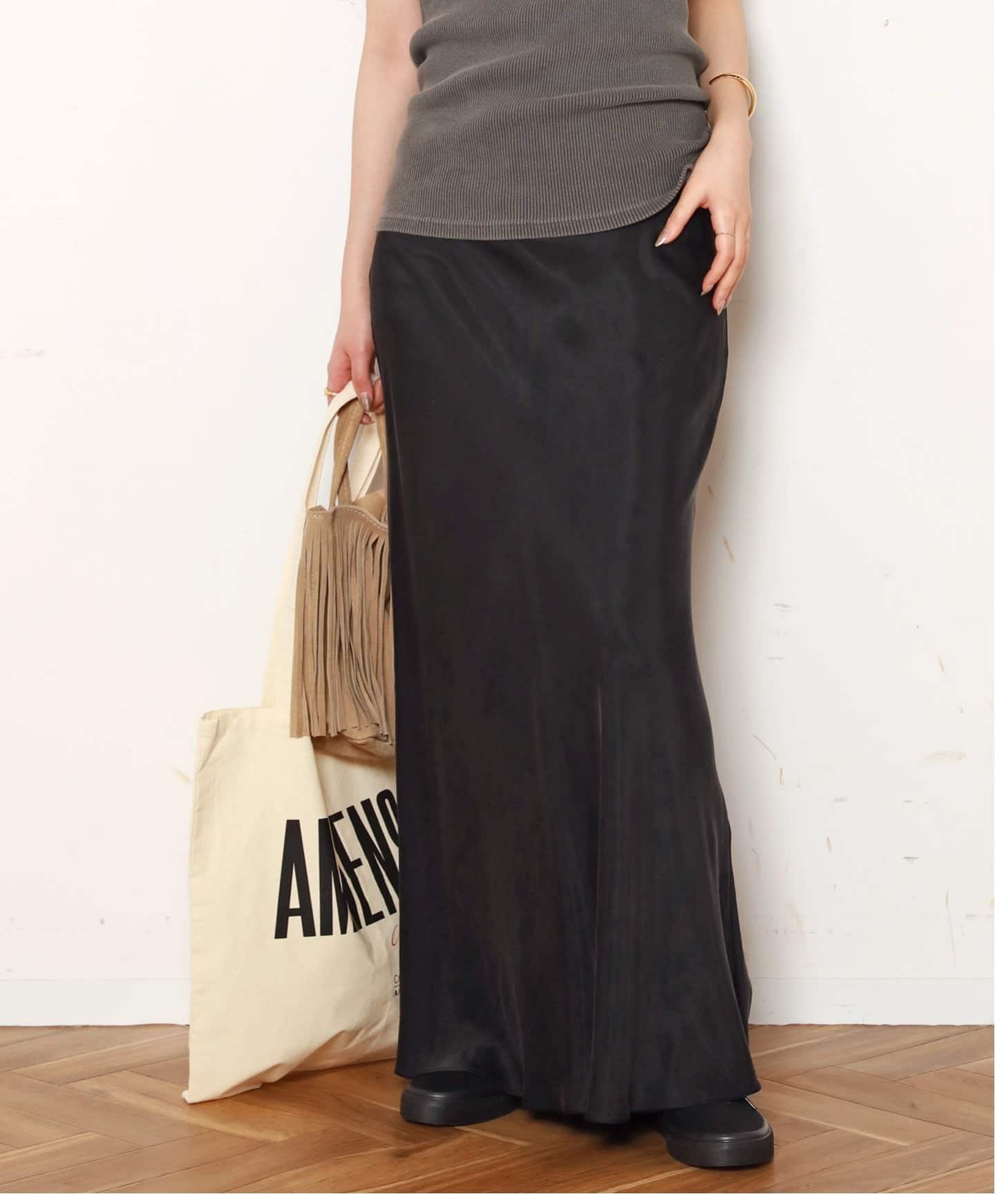 【エーピーストゥディオ/AP STUDIO】の* Cu/R maxi skirt インテリア・キッズ・メンズ・レディースファッション・服の通販 founy(ファニー) 　ファッション　Fashion　レディースファッション　Ladies' Fashion Online　スカート　Skirt　エレガント 上品　Elegant　シンプル　Simple　マーメイド　Mermaid　ブラック|ID: prp329100004584918 ipo3291000000032646466