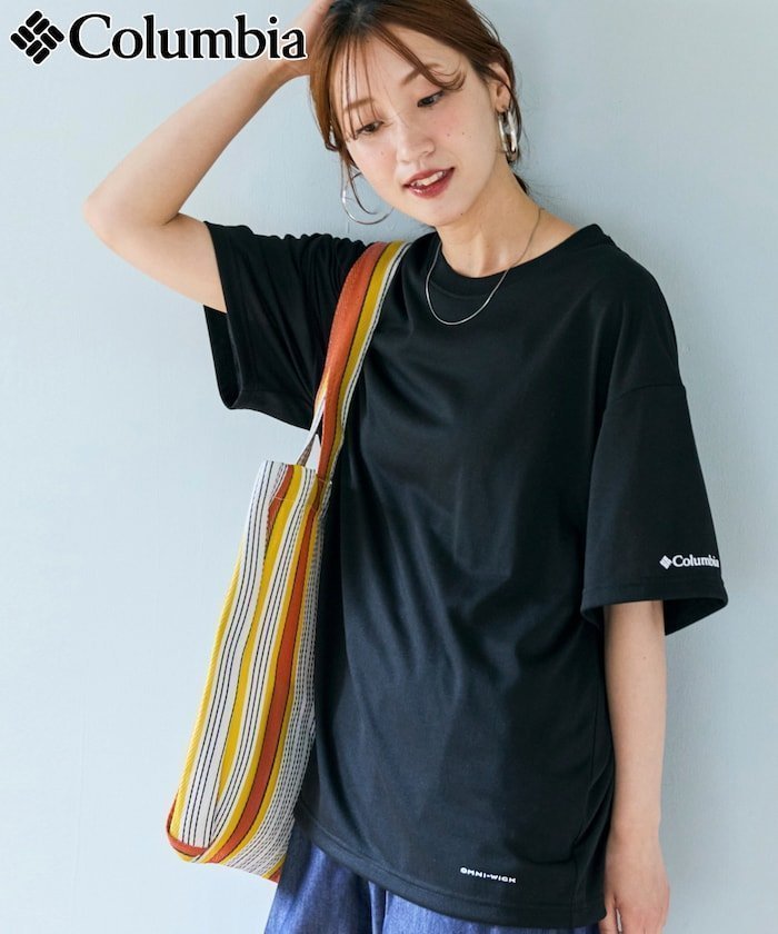 【フリークスストア/FREAK'S STORE】のColumbia×FREAK S STORE 別注 インペリアルパーク ソリッド クルーネックTシャツ / 無地 【限定展開】 インテリア・キッズ・メンズ・レディースファッション・服の通販 founy(ファニー) 　ファッション　Fashion　レディースファッション　WOMEN　トップス・カットソー　Tops/Tshirt　シャツ/ブラウス　Shirts/Blouses　ロング / Tシャツ　T-Shirts　アウトドア　Outdoor　インナー　Inner　カーゴパンツ　Cargo Pants　吸水　Water Absorption　シンプル　Simple　デニム　Denim　トレンド　Trend　定番　Standard　人気　Popularity　バランス　Balance　ビッグ　Big　フィット　Fit　プリント　Print　ボトム　Bottom　別注　Special Order　無地　Plain Color　リラックス　Relax　ワンポイント　One Point　S/S・春夏　Ss・Spring/Summer　おすすめ　Recommend　夏　Summer　2025年　2025　2025春夏・S/S　Ss,Spring/Summer,2025　ブラック|ID: prp329100004584934 ipo3291000000032506204