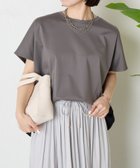 【その他のブランド/Other】の【大人の切替T】バックラインシルケットカットソー チャコールグレー|ID: prp329100004584957 ipo3291000000032753496