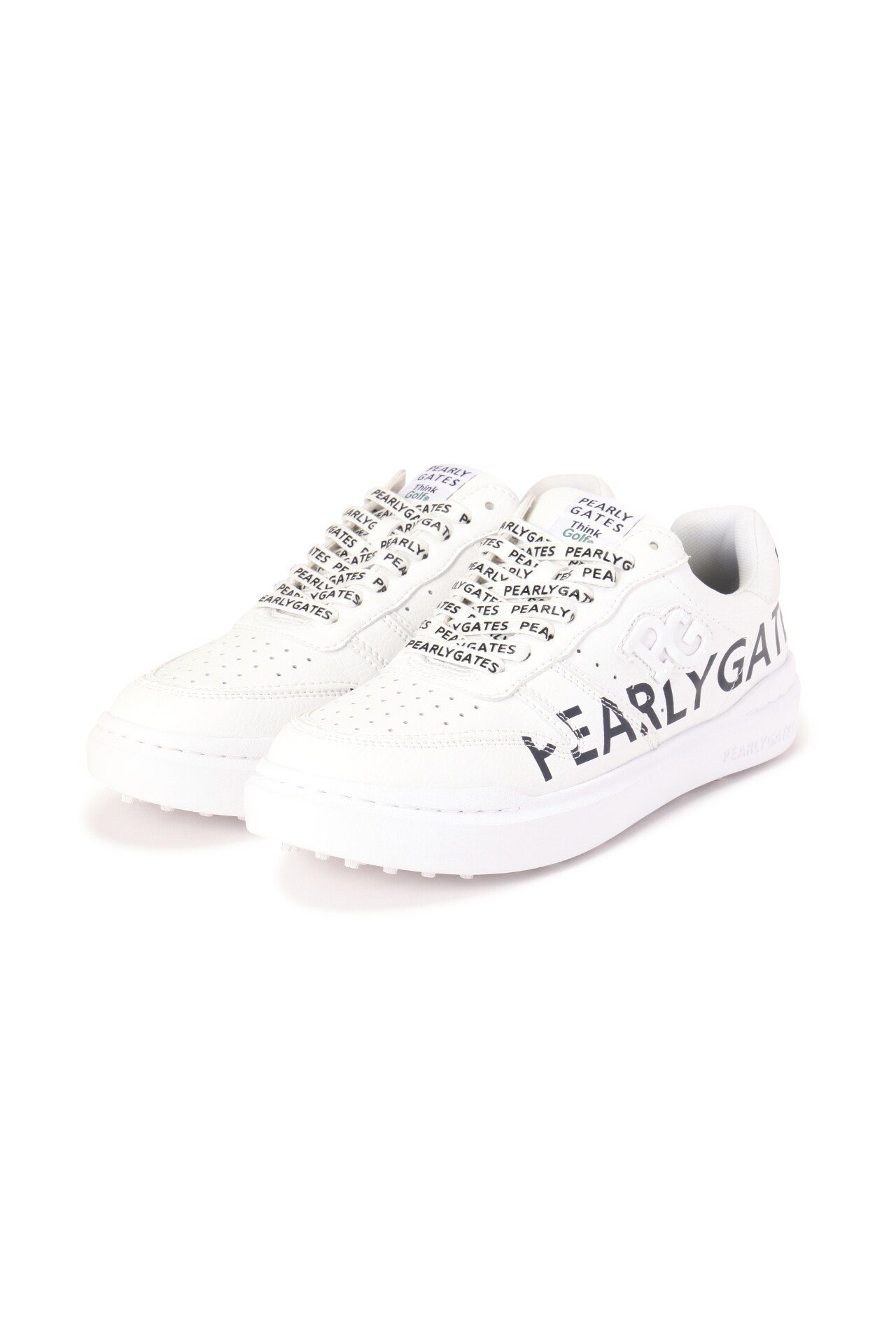 【パーリーゲイツ/PEARLY GATES / MEN】のTHE SHOES SUPER LOGO スパイクレスゴルフシューズ (LADIES) インテリア・キッズ・メンズ・レディースファッション・服の通販 founy(ファニー) 　ファッション　Fashion　メンズファッション　Fashion for Men　シューズ・靴　Shoes　軽量　Lightweight, Ultra Light　シューズ　Shoes, Footwear　プリント　Print, Printed Pattern　プレート　Plate, Dish　レース　Lace, Lace Fabric　ゴルフ　Golf　ホワイト1|ID: prp329100004584984 ipo3291000000033096507