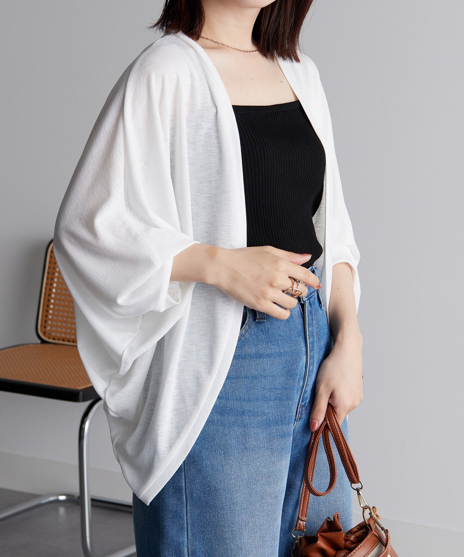 【ラナン/Ranan】のひんやり!カットソードルマンカーディガン インテリア・キッズ・メンズ・レディースファッション・服の通販 founy(ファニー) 　ファッション　Fashion　レディースファッション　Ladies' Fashion Online　トップス・カットソー　Tops/Tshirt　カーディガン　Cardigans　カットソー　Cut and Sewn　カーディガン　Cardigan　シンプル　Simple　OW|ID: prp329100004585032 ipo3291000000032682686