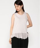 【パドカレ/pas de calais】のpas de calais マテリアルミックス レイヤード タンクトップ ライトグレー|ID: prp329100004585054 ipo3291000000032714625