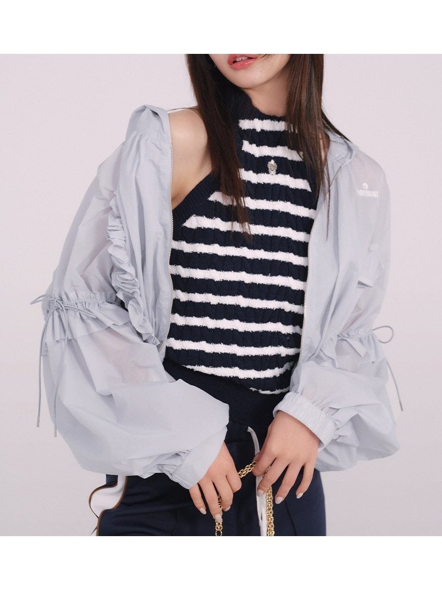 【リリーブラウン/Lily Brown】の【LILY BROWN×MARY QUANT】アメスリケーブルニット インテリア・キッズ・メンズ・レディースファッション・服の通販 founy(ファニー) 　ファッション　Fashion　レディースファッション　WOMEN　トップス・カットソー　Tops/Tshirt　ニット　Knit Tops　おすすめ　Recommend　コラボ　Collaboration　タオル　Towel　デニム　Denim　フロント　Front　ベーシック　Basic　ボーダー　Border　リゾート　Resort　ワンポイント　One Point　エレガント 上品　Elegant　無地　Plain Color　BORDER[933]|ID: prp329100004585063 ipo3291000000032508172