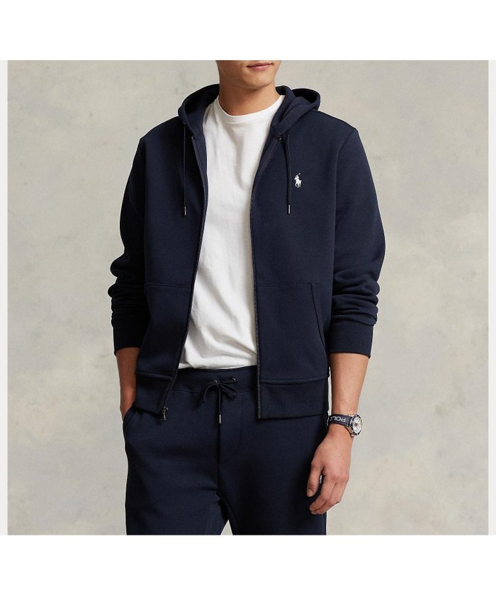 【ラルフローレン/RALPH LAUREN / MEN】のダブルニット フルジップ フーディ インテリア・キッズ・メンズ・レディースファッション・服の通販 founy(ファニー) https://founy.com/ ファッション Fashion メンズファッション Fashion for Men ジーンズ Jeans, Denim Pants ダブル Double, Double-Breasted ドローストリング Drawstring, Pull Cord なめらか Smooth, Silky Texture 長袖 Long Sleeve, Full Sleeve ポケット Pocket, Pocket Detail |ID: prp329100004585082 ipo3291000000033340321