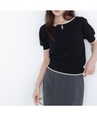 【ナチュラル ビューティー ベーシック/NATURAL BEAUTY BASIC】のバイカラーメタルポイントニット 人気、トレンドファッション・服の通販 founy(ファニー) ファッション Fashion レディースファッション Fashion for Women トップス・カットソー Cut & Sew Tops ニット Knit Tops & Sweaters フォルム Silhouette, Form フロント Front, Front Design thumbnail ブラック×ベージュ2|ID: prp329100004585178 ipo3291000000033651275