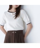 【ナチュラル ビューティー ベーシック/NATURAL BEAUTY BASIC】のバイカラーメタルポイントニット 人気、トレンドファッション・服の通販 founy(ファニー) ファッション Fashion レディースファッション Fashion for Women トップス・カットソー Cut & Sew Tops ニット Knit Tops & Sweaters フォルム Silhouette, Form フロント Front, Front Design thumbnail オフ×ブラック2|ID: prp329100004585178 ipo3291000000033651276