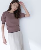 【ナチュラル ビューティー ベーシック/NATURAL BEAUTY BASIC】のバイカラーメタルポイントニット 人気、トレンドファッション・服の通販 founy(ファニー) ファッション Fashion レディースファッション Fashion for Women トップス・カットソー Cut & Sew Tops ニット Knit Tops & Sweaters フォルム Silhouette, Form フロント Front, Front Design thumbnail モカ×ネイビー2|ID: prp329100004585178 ipo3291000000033651277