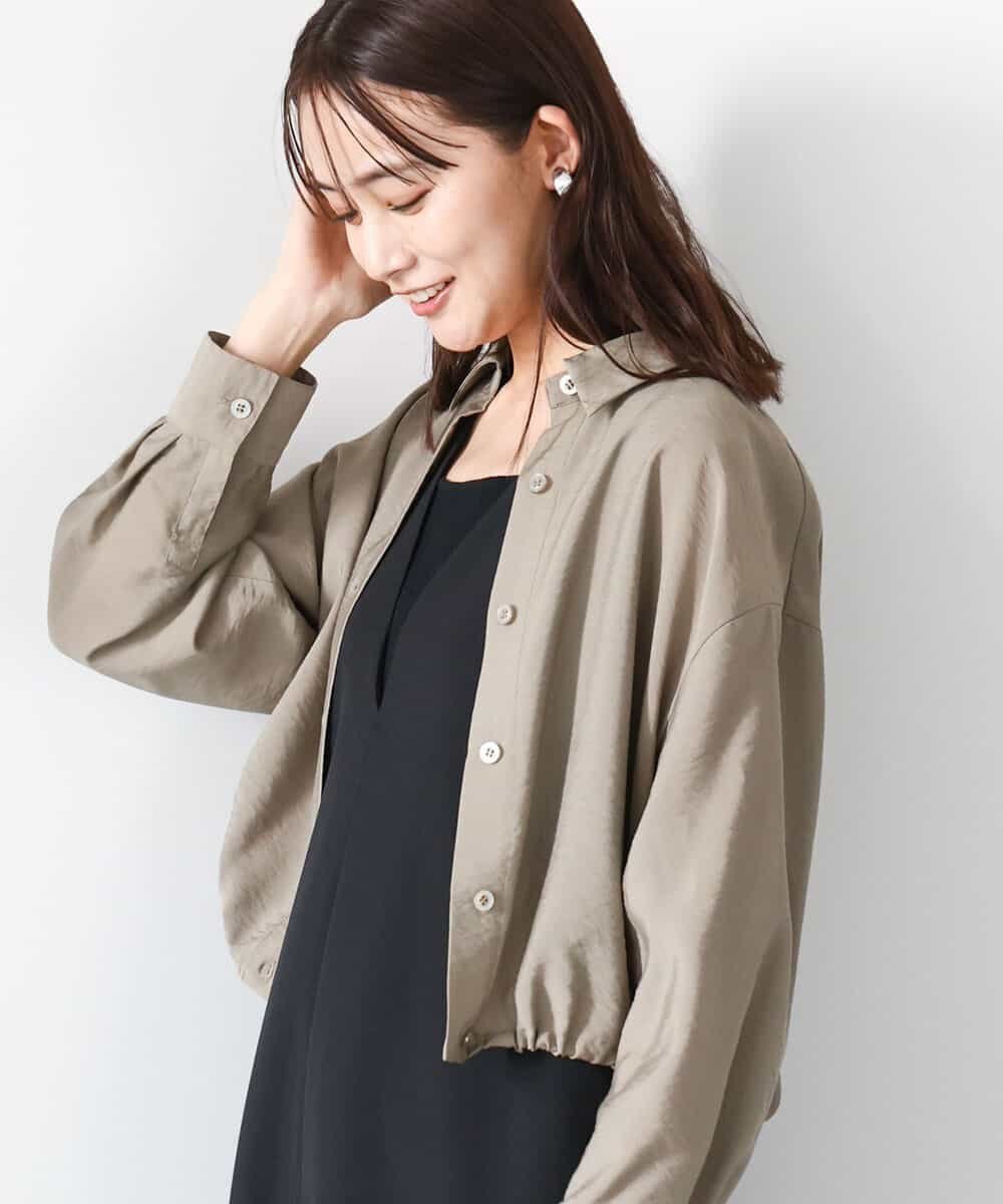【エムケイ ミッシェルクラン/MK MICHEL KLEIN】のショート丈シャツブルゾン/洗える 人気、トレンドファッション・服の通販 founy(ファニー) 　ファッション　Fashion　レディースファッション　Fashion for Women　アウター　Coat / Outerwear Collection　ブルゾンジャケット・スポーティアウター　Blouson Jackets　トップス・カットソー　Cut & Sew Tops　シャツ・ブラウス・オフィスカジュアル　Elegant Blouses & Button-Ups　なめらか　Smooth, Silky Texture　シアー　Sheer, See-Through　ショート　Short, Short Length　ドレープ　Drape, Draping Fabric　バランス　Balance, Style Balance　ブルゾン　Blouson, Bomber Jacket　冬　Winter / This Winter　夏　Summer　春　Spring　洗える　Machine Washable　秋　Autumn　 other-1|ID: prp329100004585191 ipo3291000000032753454