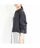 【エムケイ ミッシェルクラン/MK MICHEL KLEIN】のショート丈シャツブルゾン/洗える ネイビー|ID: prp329100004585191 ipo3291000000032753459