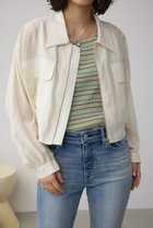 【アズール バイ マウジー/AZUL by moussy】の袖ギャザーショートブルゾン IVOY3|ID: prp329100004585224 ipo3291000000032744480