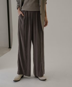 【サロン アダム エ ロペ/SALON adam et rope'】 シルクイージーワイドパンツ【セットアップ対応・洗える】人気、トレンドファッション・服の通販 founy(ファニー) ファッション Fashion レディースファッション WOMEN セットアップ Setup パンツ Pants 春 Spring 洗える Washable サテン Satin シルク Silk シンプル Simple セットアップ Set Up 定番 Standard なめらか Smooth フロント Front ポケット Pocket 冬 Winter S/S・春夏 Ss・Spring/Summer おすすめ Recommend 夏 Summer エレガント 上品 Elegant |ID:prp329100004585236