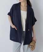 【フリーズマート/FREE'S MART】の金ボタンシアー半袖シャツジャケット ネイビー|ID: prp329100004585264 ipo3291000000032511181