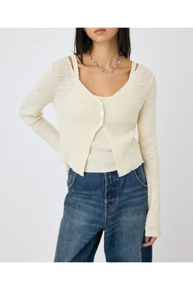 【マウジー/moussy】のSLUB KNIT アンサンブル 人気、トレンドファッション・服の通販 founy(ファニー) ファッション Fashion レディースファッション Ladies' Fashion Online トップス・カットソー Tops/Tshirt ニット Knit Tops アンサンブル Knit Ensemble おすすめ Recommend アンサンブル Ensemble カーディガン Cardigan キャミソール Camisole ジーンズ Jeans 人気 Popularity 再入荷 Restock/Back In Stock/Re Arrival 夏 Summer 春 Spring |ID:prp329100004585267