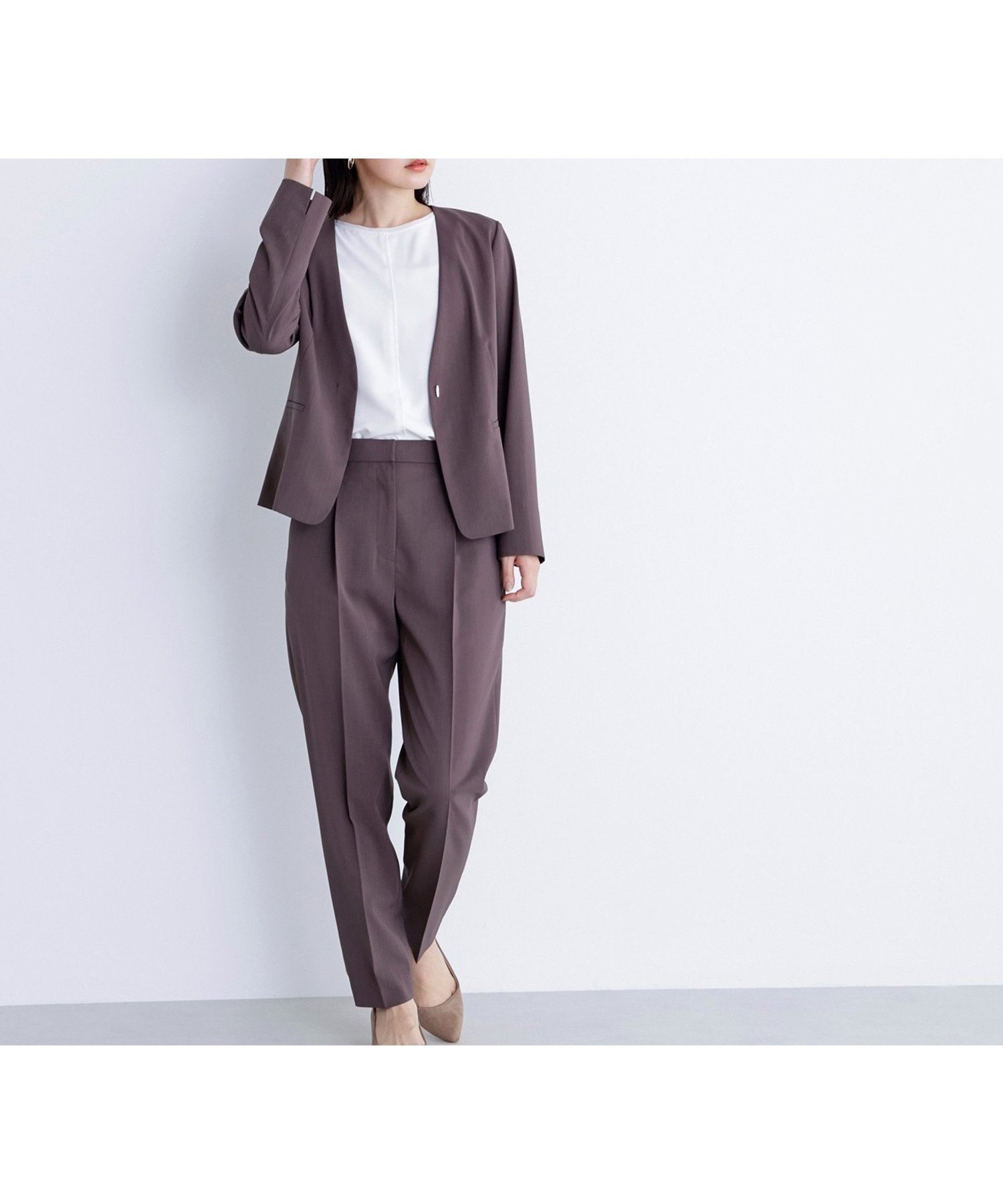 【ナチュラル ビューティー ベーシック/NATURAL BEAUTY BASIC】のサマードライタッチ SETUP テーパード 人気、トレンドファッション・服の通販 founy(ファニー) 　ファッション　Fashion　レディースファッション　Fashion for Women　セットアップ　Matching Sets　おすすめ　Recommended / Our Picks　ジャケット　Jacket, Outerwear　ストレッチ　Stretch, Stretchy Fabric　スーツ　Suit, Formalwear　テーパード　Tapered, Tapered Pants　フィット　Fit, Slim Fit　ベーシック　Basic, Essential　ワイド　Wide, Wide Fit　洗える　Machine Washable　 other-1|ID: prp329100004585287 ipo3291000000032735256