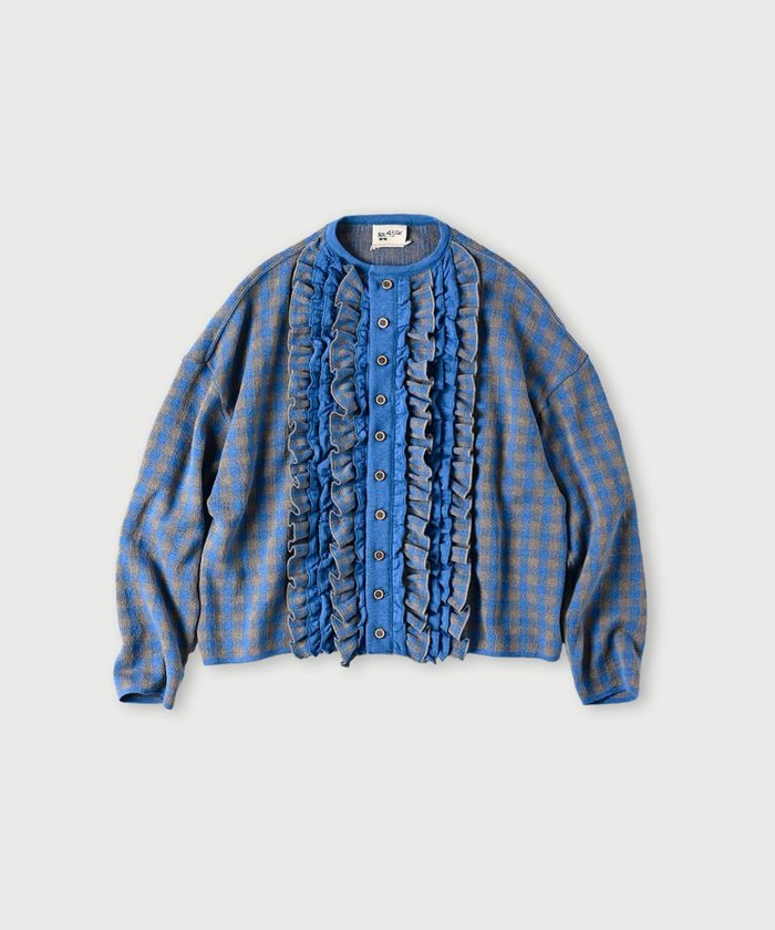 【その他のブランド/Other】のギンガムジャカードのカーディガン インテリア・キッズ・メンズ・レディースファッション・服の通販 founy(ファニー) https://founy.com/ ファッション Fashion レディースファッション Fashion for Women トップス・カットソー Cut & Sew Tops カーディガン・羽織り Layered Style Cardigans カーディガン Cardigan, Knitwear ギンガム Gingham, Gingham Fabric ジャカード／ジャガード Jacquard, Woven Pattern チェック Check, Plaid, Tartan バランス Balance, Style Balance フリル Frill, Ruffle リネン Linen, Linen Fabric |ID: prp329100004585292 ipo3291000000032969415