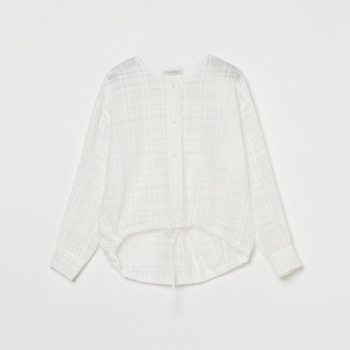【エリオポール/heliopole】のCHECK DRAWSTRING SHIRT インテリア・キッズ・メンズ・レディースファッション・服の通販 founy(ファニー) https://founy.com/ ファッション Fashion レディースファッション Fashion for Women トップス・カットソー Cut & Sew Tops シャツ・ブラウス・オフィスカジュアル Elegant Blouses & Button-Ups シアー Sheer, See-Through チェック Check, Plaid, Tartan 羽織 Haori, Light Jacket |ID: prp329100004585332 ipo3291000000033719858