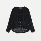 【エリオポール/heliopole】のCHECK DRAWSTRING SHIRT ブラック|ID: prp329100004585332 ipo3291000000033719860