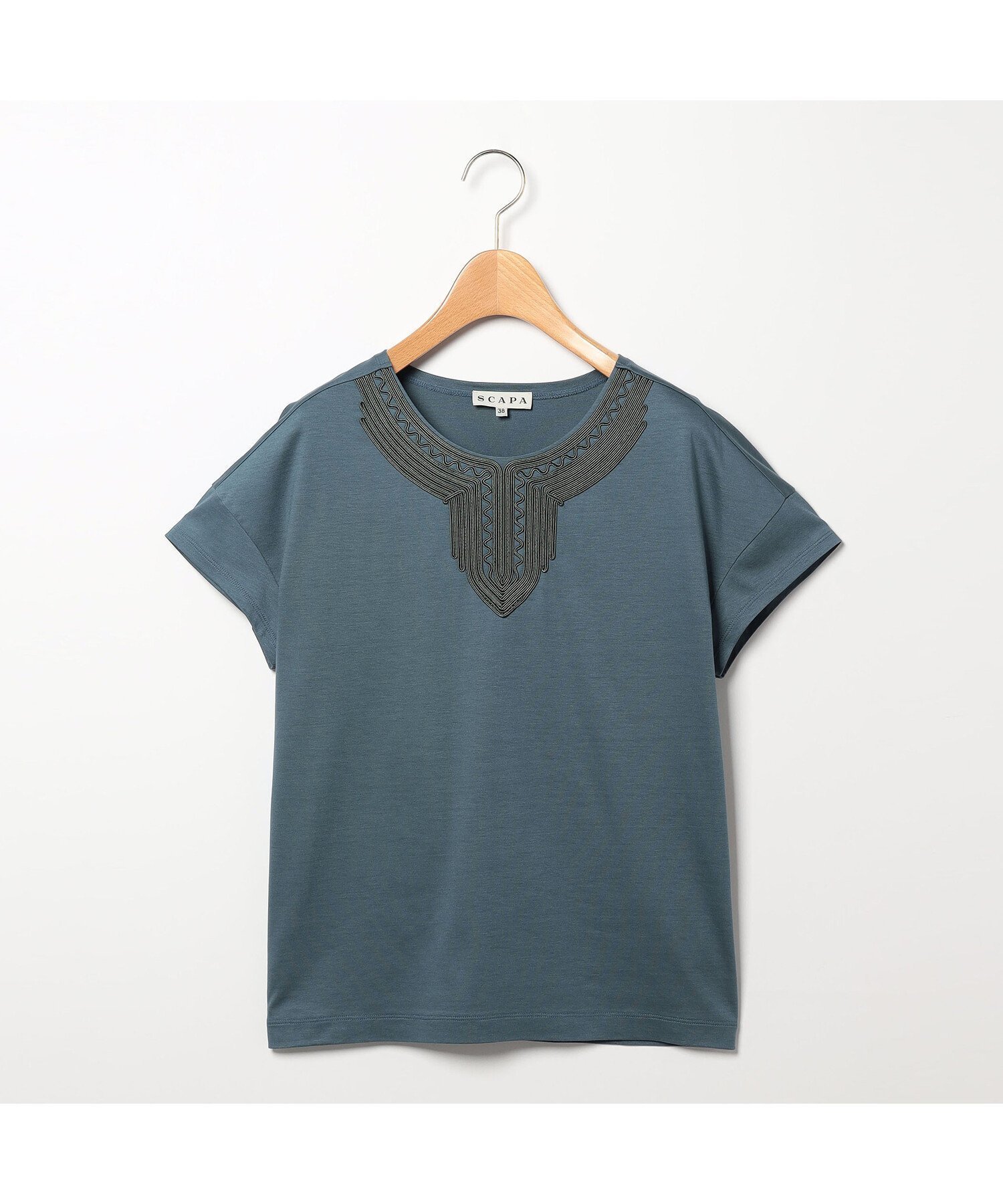 【スキャパ/SCAPA】のコンパクトテンジクカットソー インテリア・キッズ・メンズ・レディースファッション・服の通販 founy(ファニー) 　ファッション　Fashion　レディースファッション　Fashion for Women　トップス・カットソー　Cut & Sew Tops　カットソー・ベーシックTシャツ　Cut-and-Sewn Tops / Stretch Tees & Basics　なめらか　Smooth, Silky Texture　エレガント 上品　Elegant　コンパクト　Compact, Small Size　ボトム　Bottoms, Lower Wear　ライトグリーン|ID: prp329100004585346 ipo3291000000032738156