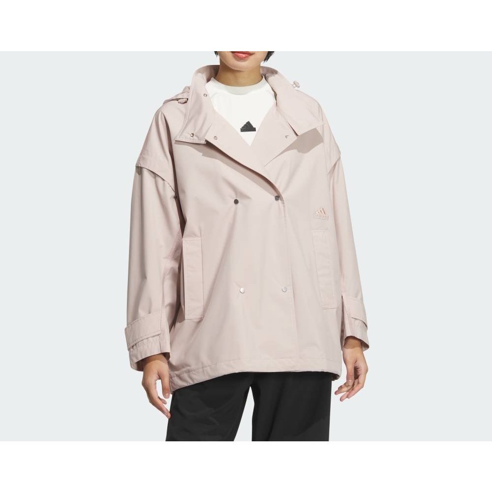 【アディダス/adidas】の【公式】アディダス adidas Luxflow ルーズフィット ウーブンジャケット インテリア・キッズ・メンズ・レディースファッション・服の通販 founy(ファニー) 　ファッション　Fashion　レディースファッション　Ladies' Fashion Online　アウター　Coat Outerwear　ジャケット　Jackets　ジャケット　Jacket　ダブル　Double　フロント　Front　軽量　Lightweight　ブラウン|ID: prp329100004585693 ipo3291000000032515510