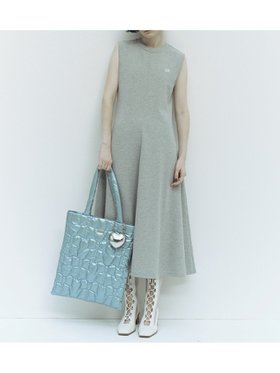 【ファーファー/FURFUR】のロゴ刺繍ノースリーブカットワンピース 人気、トレンドファッション・服の通販 founy(ファニー) ファッション Fashion レディースファッション WOMEN ワンピース Dress フィット Fit フレア Flare ワンポイント One Point |ID:prp329100004585770
