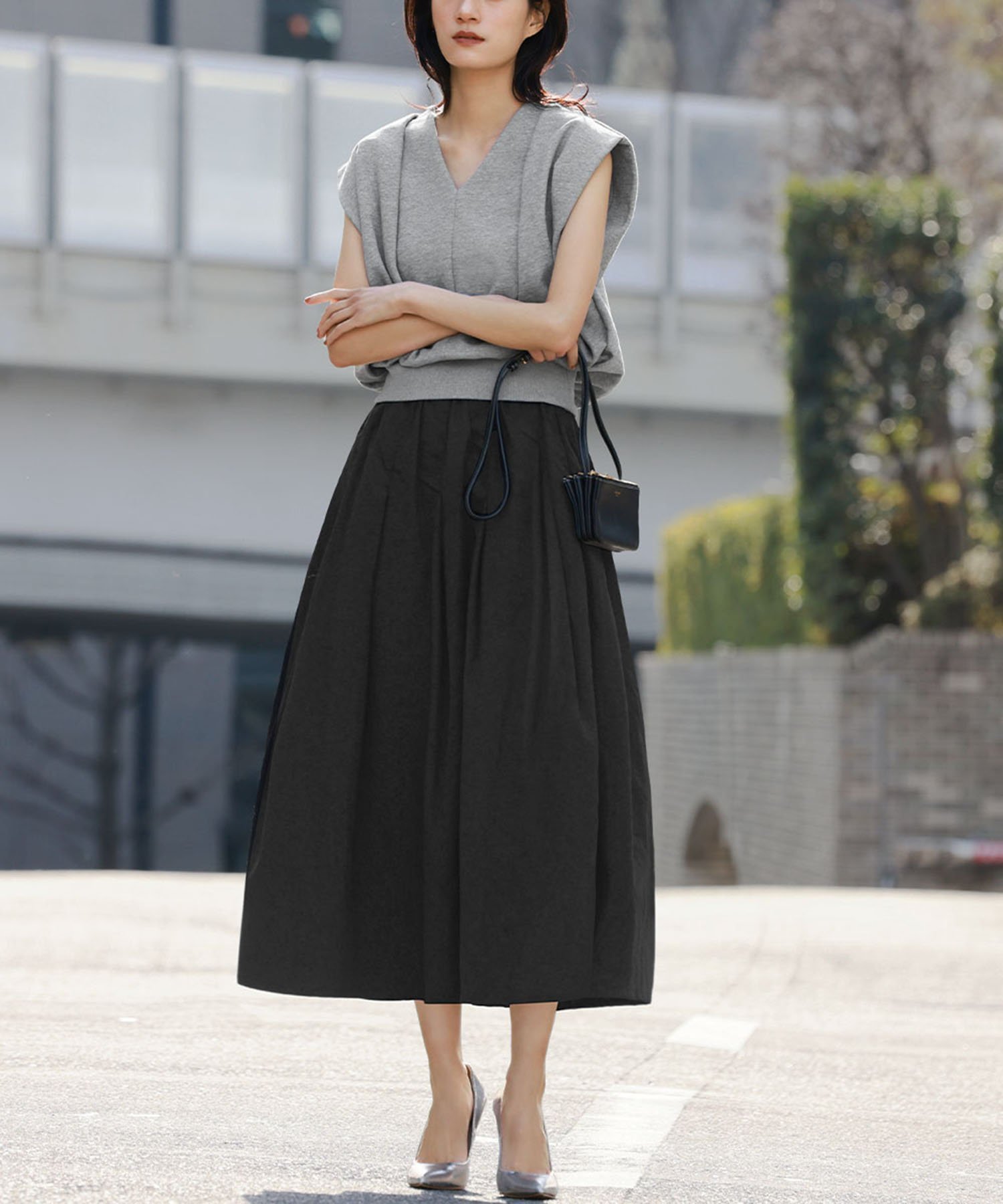 【ガール/GIRL】のタフタギャザーフレアロングスカート【洗える】 人気、トレンドファッション・服の通販 founy(ファニー) 　ファッション　Fashion　レディースファッション　Fashion for Women　スカート　Skirts　ロングスカート　Long Skirts / Maxi & Midi Skirts　おすすめ　Recommended / Our Picks　タフタ　Taffeta, Structured Fabric　ロング　Long, Long-Length　エレガント 上品　Elegant　洗える　Machine Washable　 other-1|ID: prp329100004585853 ipo3291000000033020765