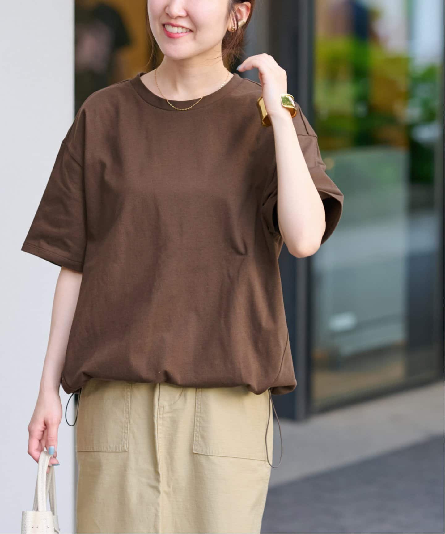 【ジャーナルスタンダード レリューム/JOURNAL STANDARD relume】の抗菌防臭 / 接触冷感 / OEドロストコクーンプルオーバー インテリア・キッズ・メンズ・レディースファッション・服の通販 founy(ファニー) 　ファッション　Fashion　レディースファッション　WOMEN　トップス・カットソー　Tops/Tshirt　プルオーバー　Pullover　2025年　2025　おすすめ　Recommend　セットアップ　Set Up　ベーシック　Basic　夏　Summer　抗菌　Antibacterial　ブラウン|ID: prp329100004585870 ipo3291000000032516855