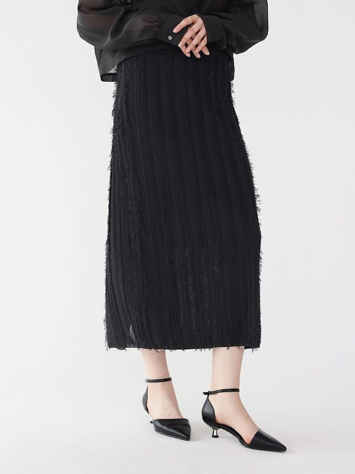 【ラシュッド/LASUD】のフリンジニットタイトスカート インテリア・キッズ・メンズ・レディースファッション・服の通販 founy(ファニー) https://founy.com/ ファッション Fashion レディースファッション Fashion for Women スカート Skirts なめらか Smooth, Silky Texture シンプル Simple, Minimal フィット Fit, Slim Fit フリンジ Fringe, Tassel エレガント 上品 Elegant |ID: prp329100004585934 ipo3291000000032664707