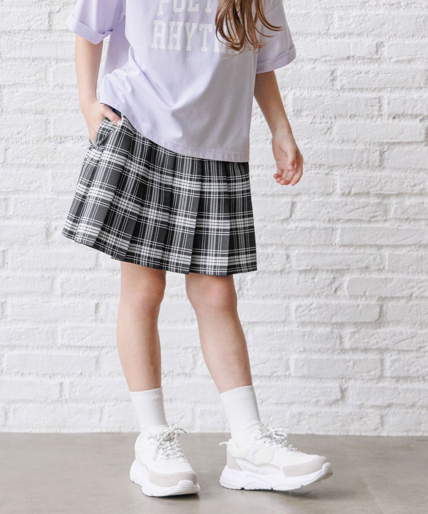 【グローバルワーク/GLOBAL WORK / KIDS】のムテキプリティプリーツスカート/キッズ/983010 インテリア・キッズ・メンズ・レディースファッション・服の通販 founy(ファニー) 　ファッション　Fashion　キッズファッション　KIDS Children’s Clothing　プリーツ　Pleats　人気　Popularity　ブラックチェック10|ID: prp329100004585942 ipo3291000000032517783