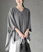 【アールピーエス/rps】のカットジョーゼットポンチョチュニック 人気、トレンドファッション・服の通販 founy(ファニー) ファッション Fashion レディースファッション Fashion for Women アウター Coat / Outerwear Collection ポンチョ・ケープコート Ponchos & Capes ポケット Pocket, Pocket Detail リラックス Relax, Relaxed Fit ワイド Wide, Wide Fit thumbnail グレー|ID: prp329100004586123 ipo3291000000032729045