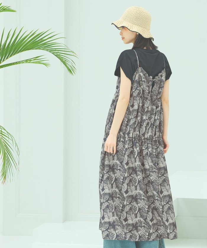 【ラコレ/LAKOLE】の2WAYリーフ柄キャミワンピース インテリア・キッズ・メンズ・レディースファッション・服の通販 founy(ファニー) https://founy.com/ ファッション Fashion レディースファッション Ladies' Fashion Online ワンピース Dress キャミワンピース No Sleeve Dresses インナー Inner カットソー Cut And Sew キャミワンピース Cami Dress ギャザー Gather スウェット Sweat ボトム Bottom リーフ Leaf |ID: prp329100004586128 ipo3291000000032519463