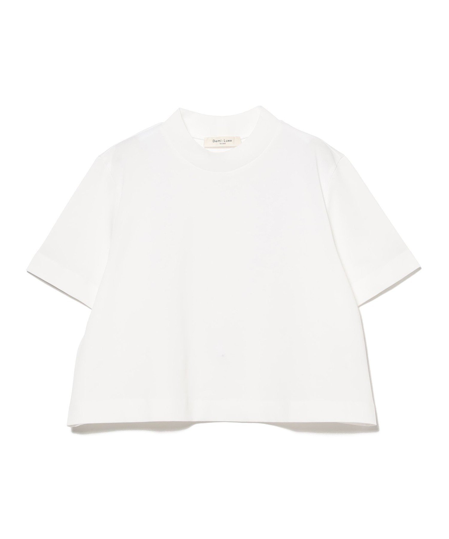 【デミルクス ビームス/Demi-Luxe BEAMS】のモックネック ショート Tシャツ インテリア・キッズ・メンズ・レディースファッション・服の通販 founy(ファニー) 　ファッション　Fashion　レディースファッション　Ladies' Fashion Online　トップス・カットソー　Tops/Tshirt　シャツ/ブラウス　Shirts/Blouses　ロング / Tシャツ　T-Shirts　ショート　Short　バランス　Balance　モックネック　Mock Neck　夏　Summer　WHITE|ID: prp329100004586146 ipo3291000000032671813
