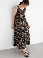 【ヴァン/Vin】のアニマルパターンキャミワンピース 人気、トレンドファッション・服の通販 founy(ファニー) ファッション Fashion レディースファッション Fashion for Women ワンピース Dresses キャミソールワンピース Camisole Dresses アニマル Animal Print インナー Innerwear キャミワンピース Cami Dress, Slip Dress ロング Long, Long-Length thumbnail ブラック|ID: prp329100004586163 ipo3291000000033271847