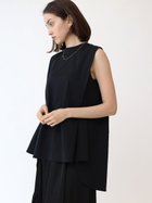 【ラシュッド/LASUD】のNORITAKE Cotton plating ノースリーブカットソー ブラック|ID: prp329100004586186 ipo3291000000032796885