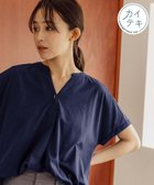 【グローバルワーク/GLOBAL WORK】の快適スキッパープルオーバー/987170 ネイビー88|ID: prp329100004586189 ipo3291000000032742494